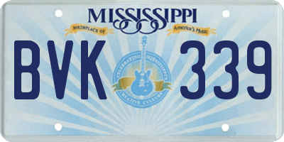 MS license plate BVK339