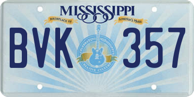 MS license plate BVK357