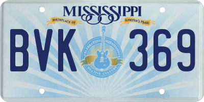 MS license plate BVK369