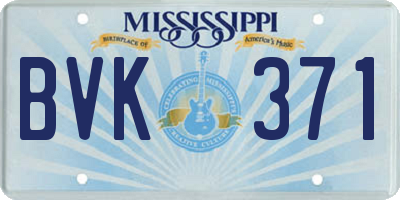 MS license plate BVK371