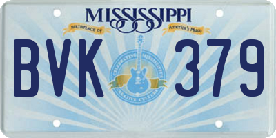 MS license plate BVK379