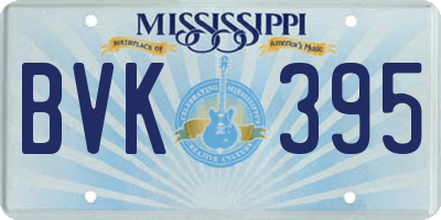 MS license plate BVK395