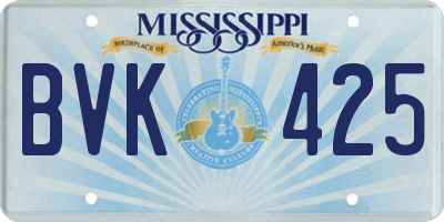 MS license plate BVK425