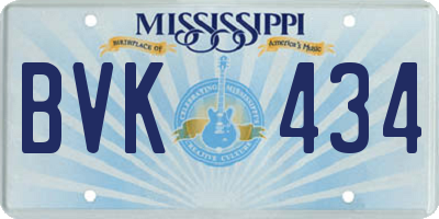 MS license plate BVK434