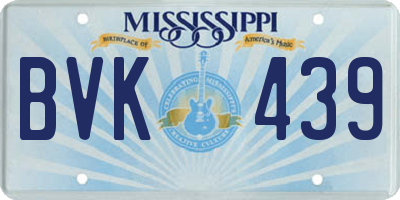 MS license plate BVK439