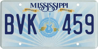 MS license plate BVK459