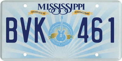 MS license plate BVK461