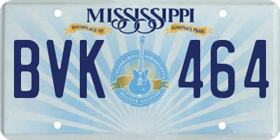 MS license plate BVK464