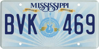 MS license plate BVK469