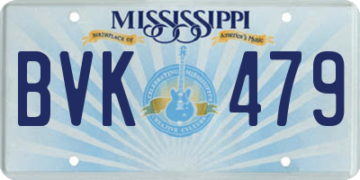 MS license plate BVK479