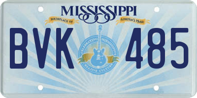 MS license plate BVK485