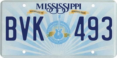 MS license plate BVK493