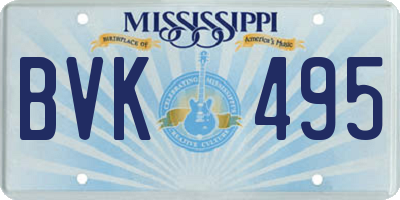 MS license plate BVK495