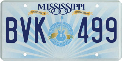 MS license plate BVK499