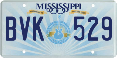 MS license plate BVK529
