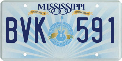 MS license plate BVK591