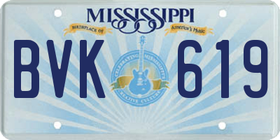 MS license plate BVK619
