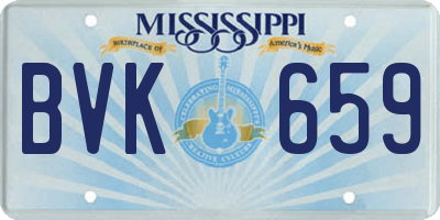 MS license plate BVK659