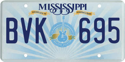 MS license plate BVK695