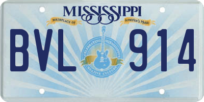 MS license plate BVL914