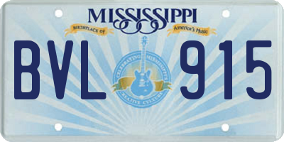MS license plate BVL915