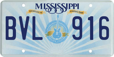 MS license plate BVL916