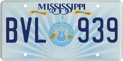 MS license plate BVL939