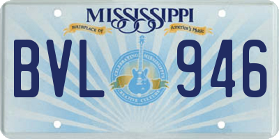 MS license plate BVL946