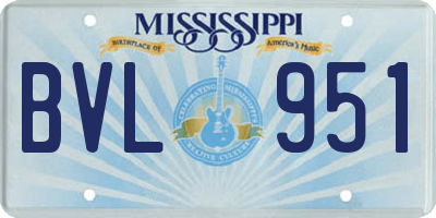 MS license plate BVL951