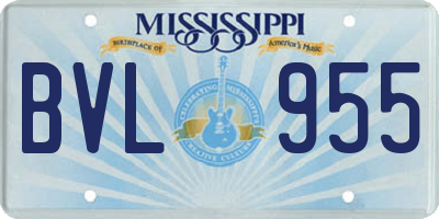 MS license plate BVL955