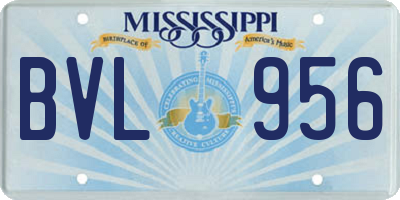 MS license plate BVL956