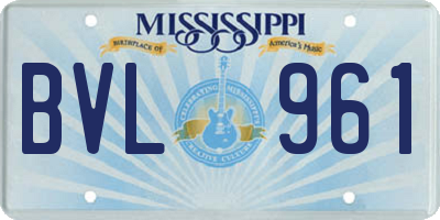 MS license plate BVL961