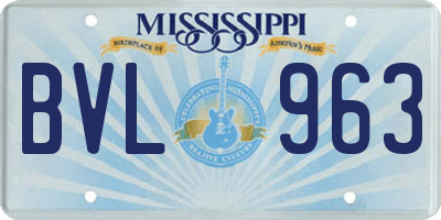 MS license plate BVL963