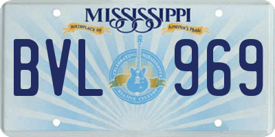 MS license plate BVL969
