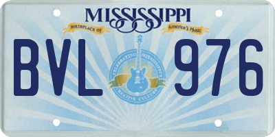 MS license plate BVL976