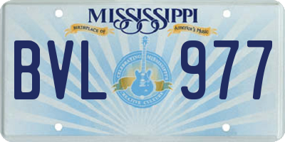 MS license plate BVL977