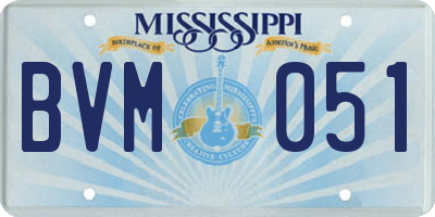 MS license plate BVM051
