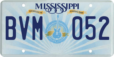 MS license plate BVM052
