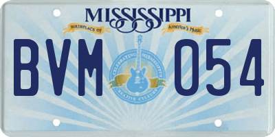 MS license plate BVM054