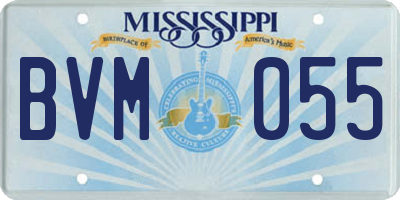 MS license plate BVM055
