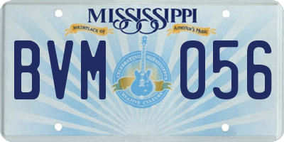 MS license plate BVM056