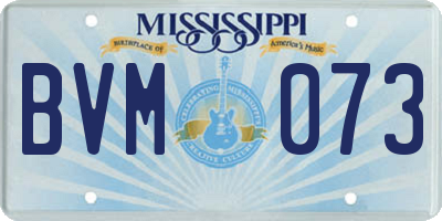 MS license plate BVM073