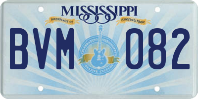 MS license plate BVM082