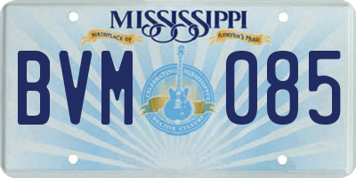 MS license plate BVM085