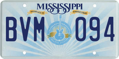 MS license plate BVM094