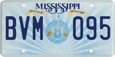 MS license plate BVM095