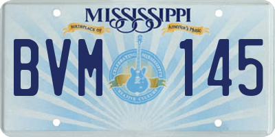 MS license plate BVM145