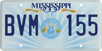MS license plate BVM155
