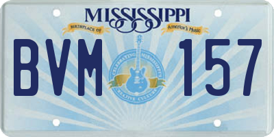 MS license plate BVM157