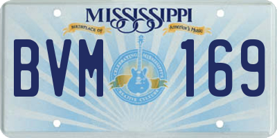 MS license plate BVM169